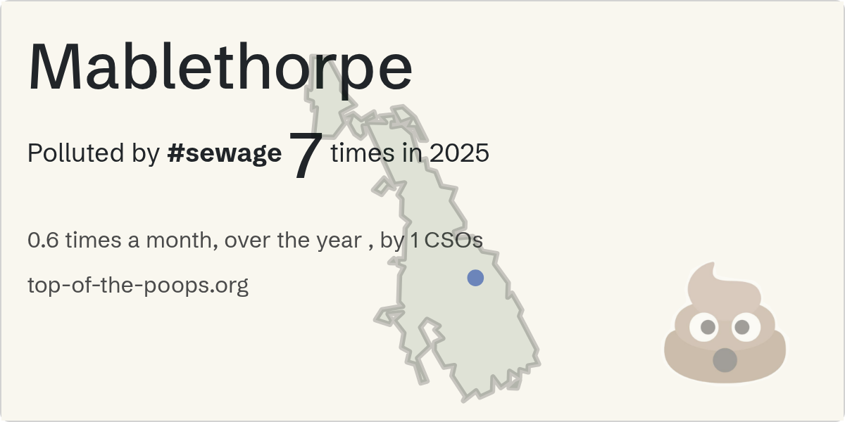 Sewage pollution map of Mablethorpe