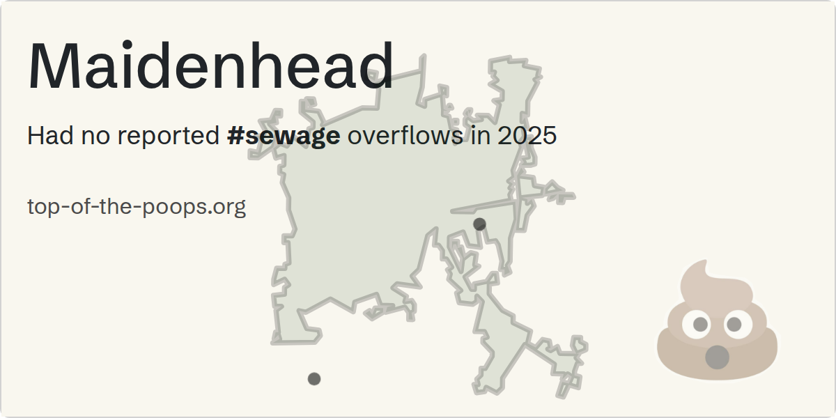 Sewage pollution map of Maidenhead