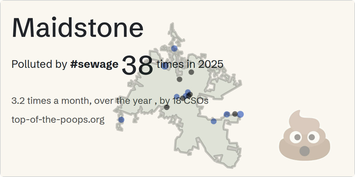 Sewage pollution map of Maidstone