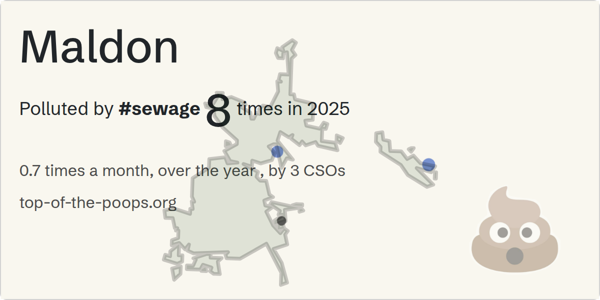Sewage pollution map of Maldon