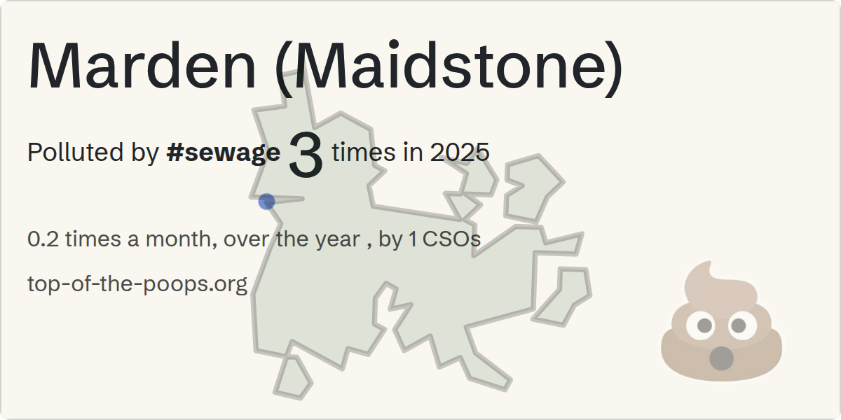 Sewage pollution map of Marden (Maidstone)