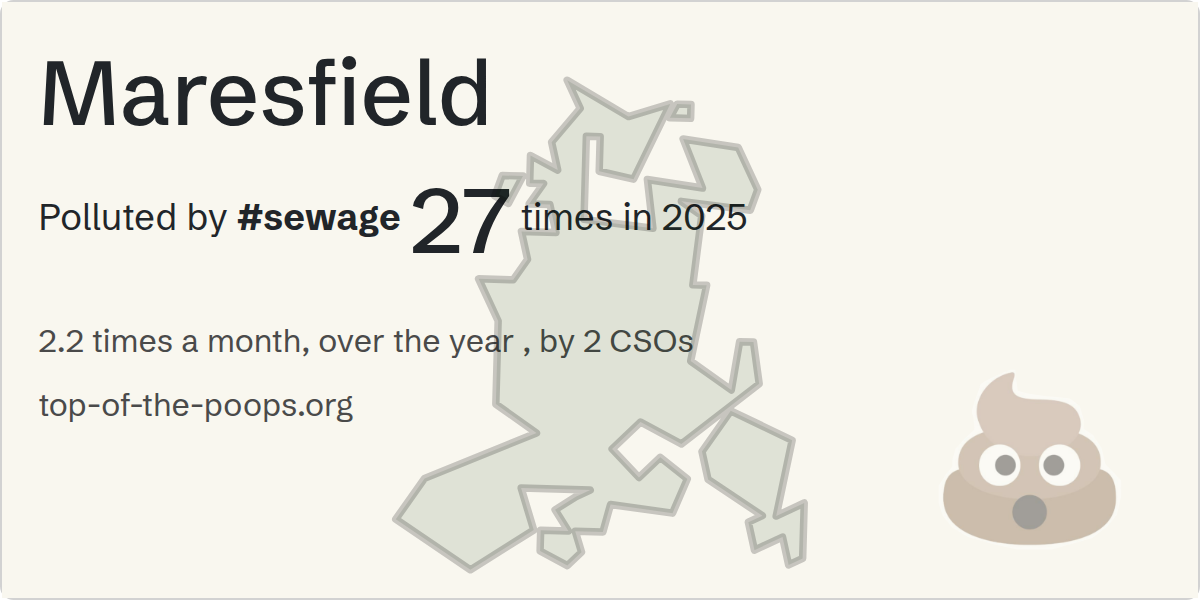 Sewage pollution map of Maresfield