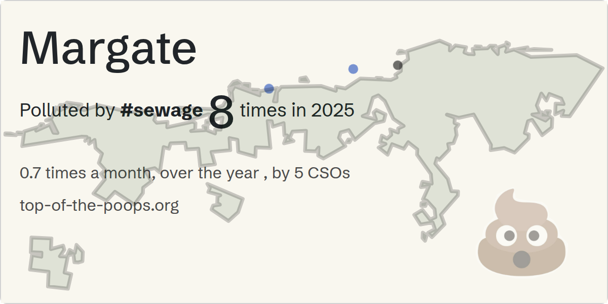 Sewage pollution map of Margate
