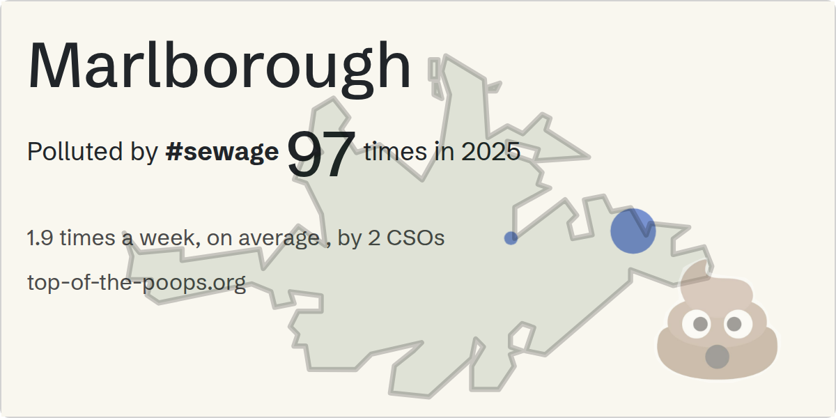 Sewage pollution map of Marlborough