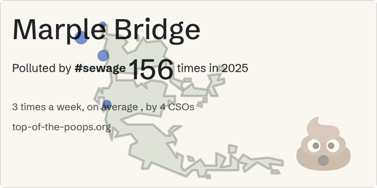 Sewage pollution map of Marple Bridge