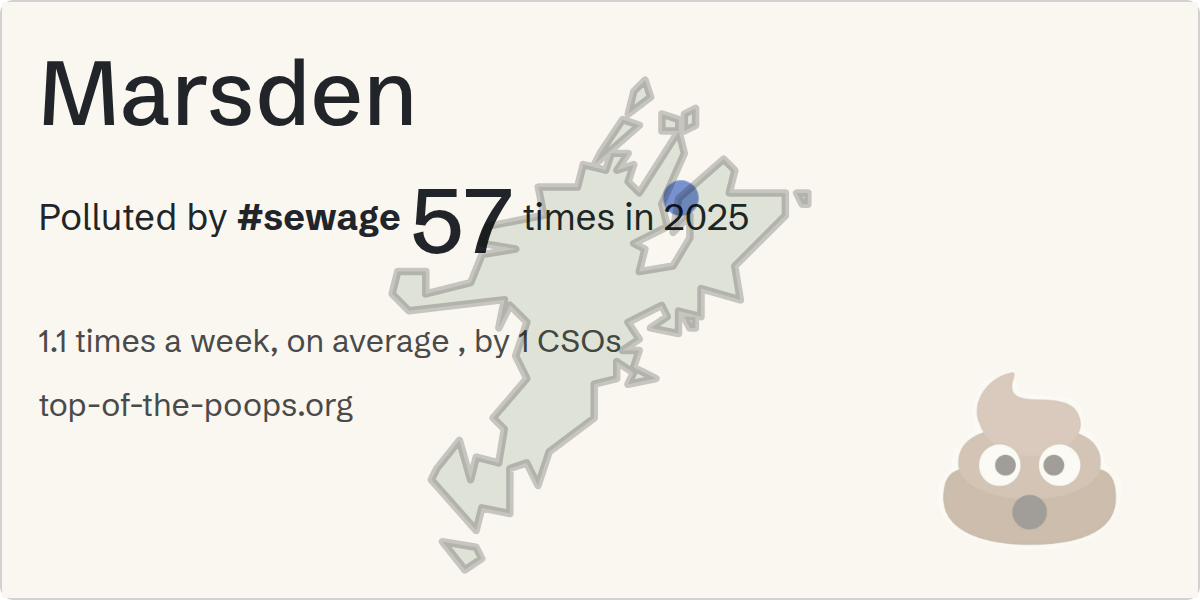 Sewage pollution map of Marsden