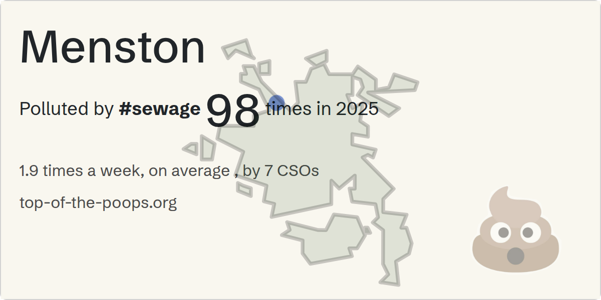 Sewage pollution map of Menston