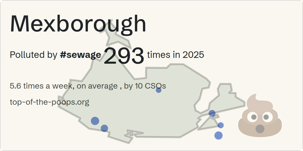 Sewage pollution map of Mexborough