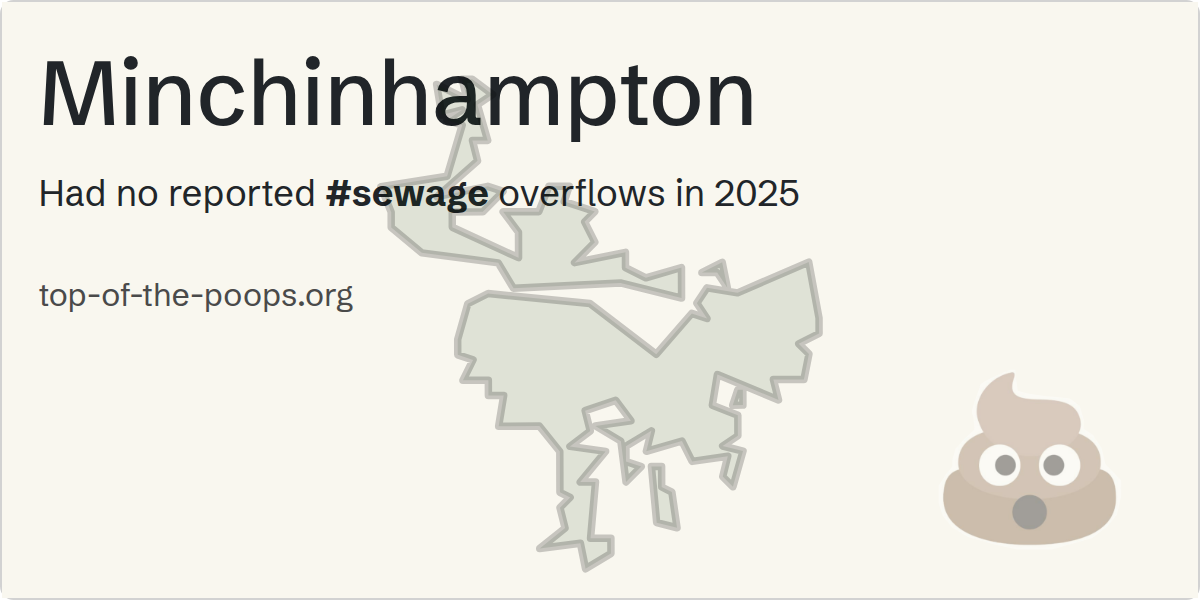 Sewage pollution map of Minchinhampton