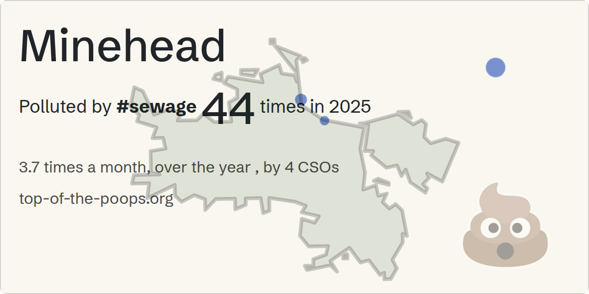 Sewage pollution map of Minehead