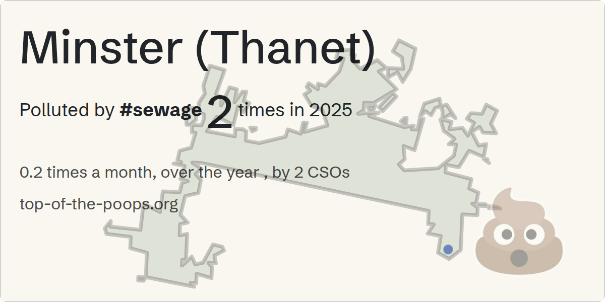 Sewage pollution map of Minster (Thanet)