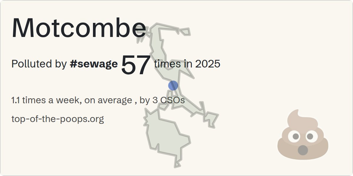 Sewage pollution map of Motcombe