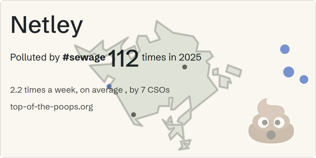 Sewage pollution map of Netley