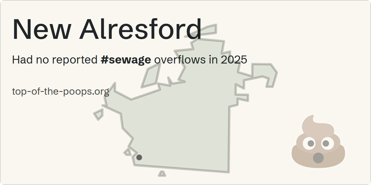 Sewage pollution map of New Alresford