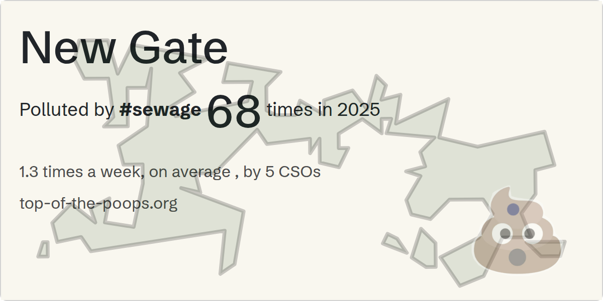 Sewage pollution map of New Gate