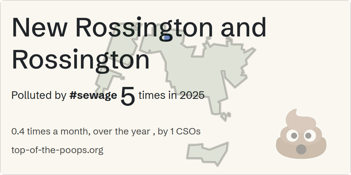 Sewage pollution map of New Rossington and Rossington