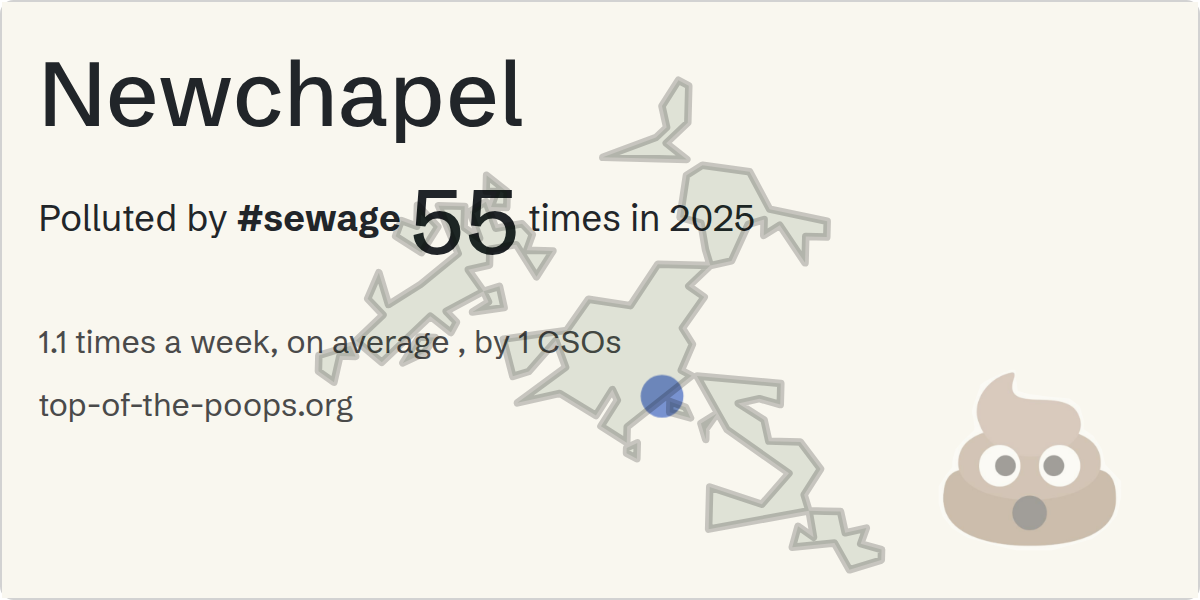 Sewage pollution map of Newchapel