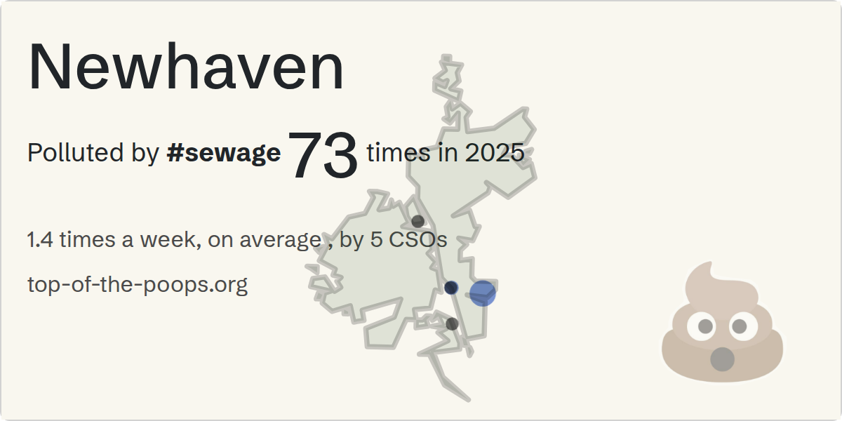 Sewage pollution map of Newhaven