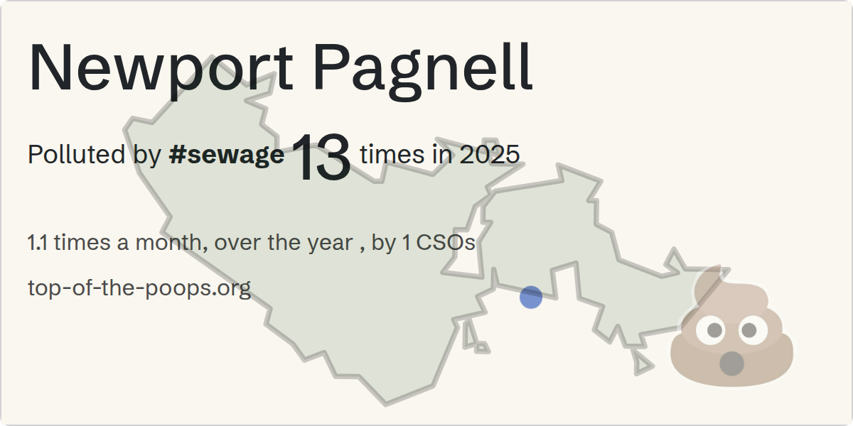 Sewage pollution map of Newport Pagnell