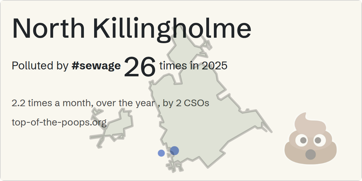 Sewage pollution map of North Killingholme