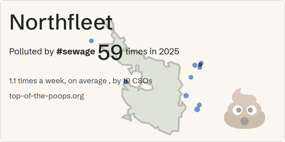 Sewage pollution map of Northfleet