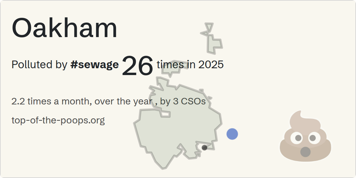 Sewage pollution map of Oakham