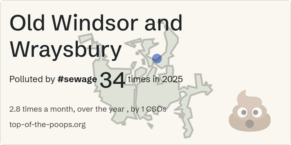 Sewage pollution map of Old Windsor and Wraysbury