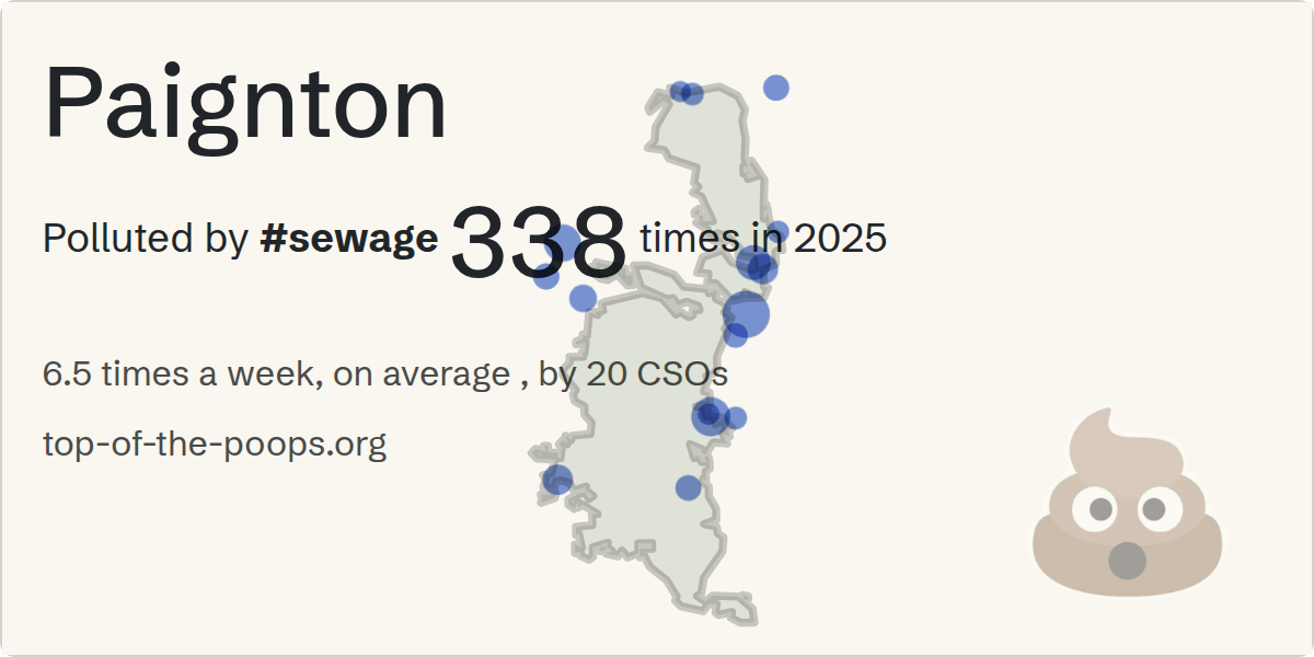 Sewage pollution map of Paignton