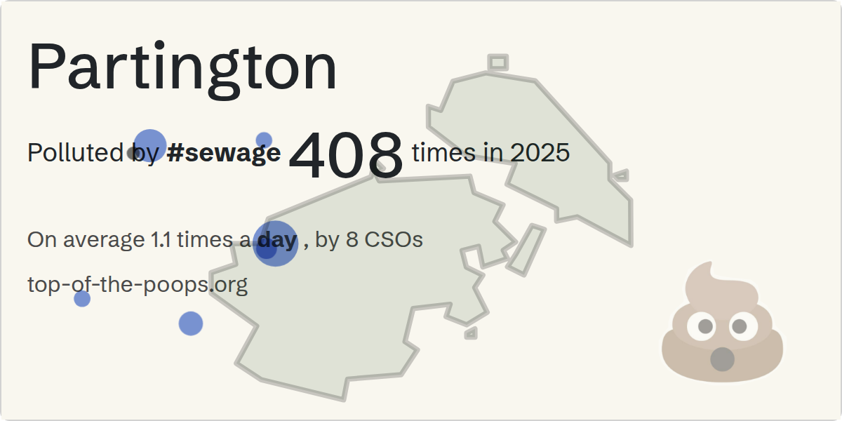 Sewage pollution map of Partington