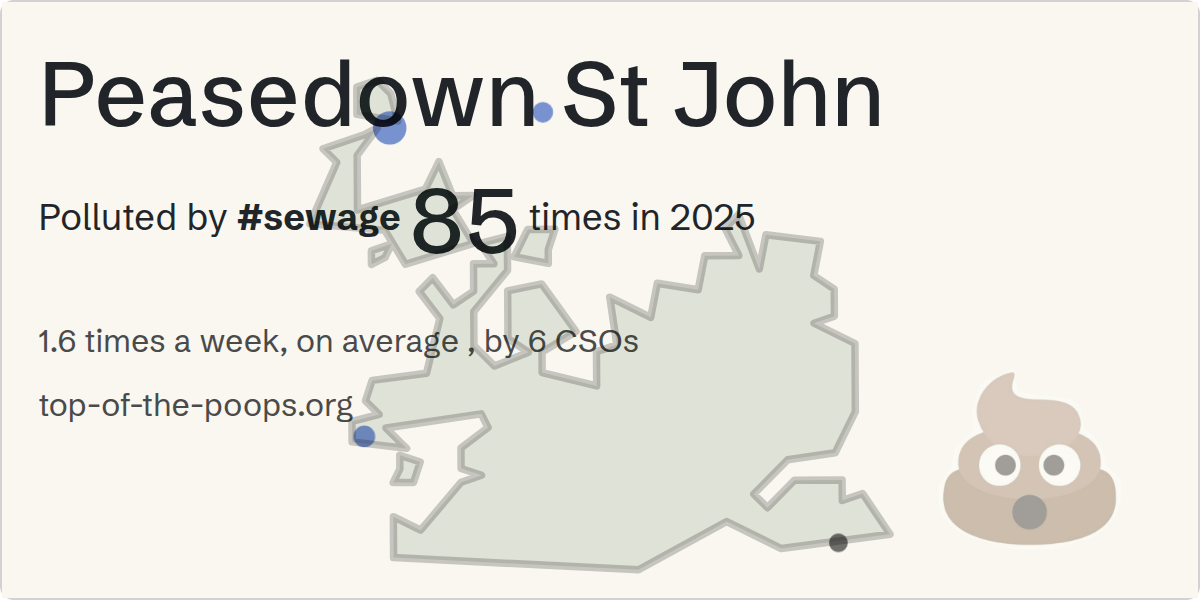 Sewage pollution map of Peasedown St John