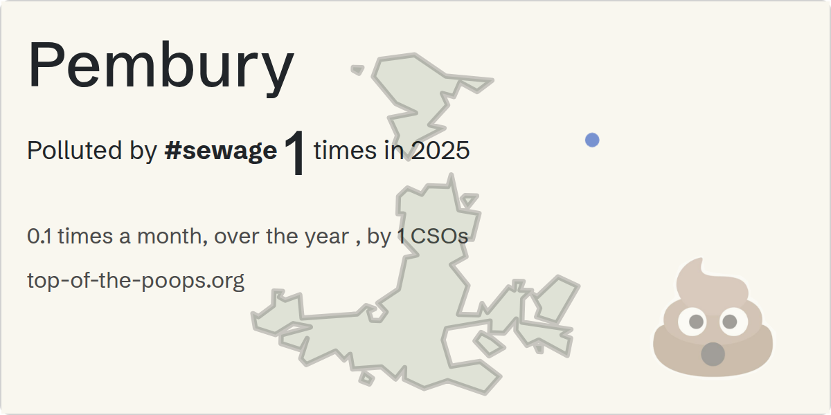 Sewage pollution map of Pembury
