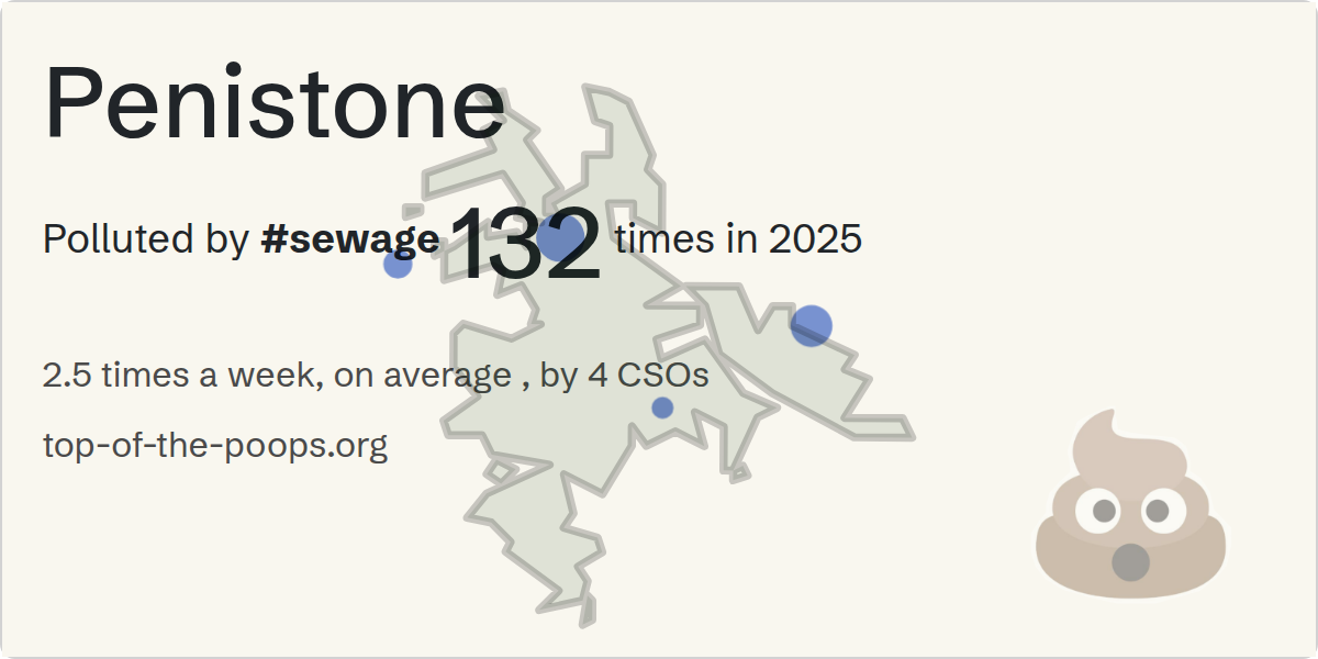 Sewage pollution map of Penistone