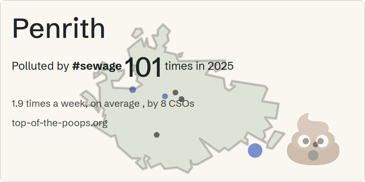 Sewage pollution map of Penrith