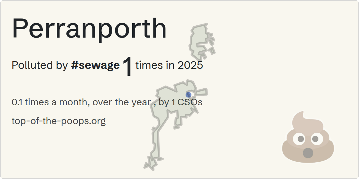 Sewage pollution map of Perranporth