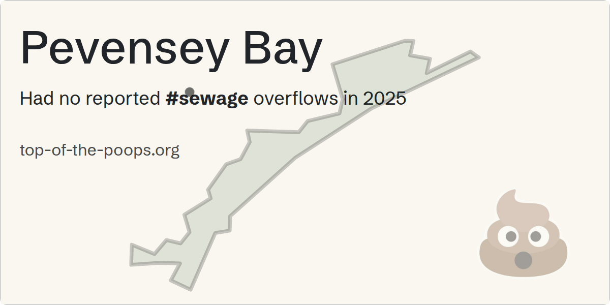 Sewage pollution map of Pevensey Bay