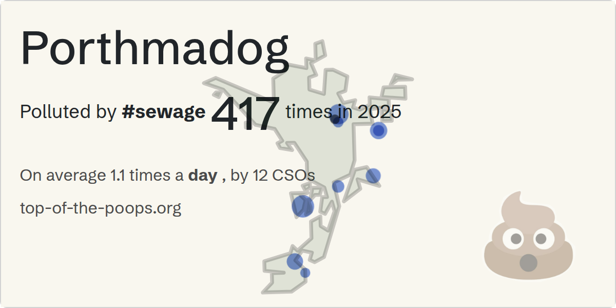 Sewage pollution map of Porthmadog