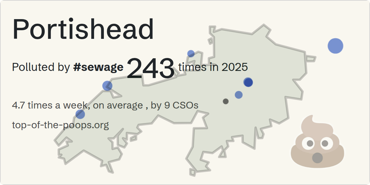 Sewage pollution map of Portishead