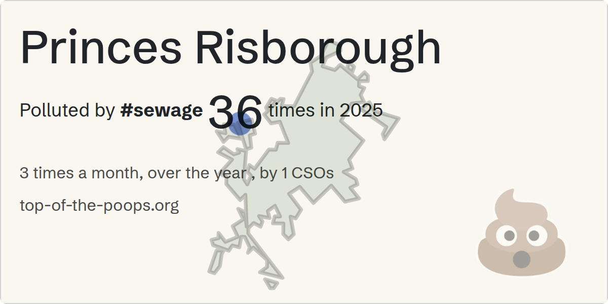 Sewage pollution map of Princes Risborough