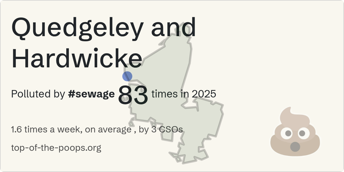 Sewage pollution map of Quedgeley and Hardwicke