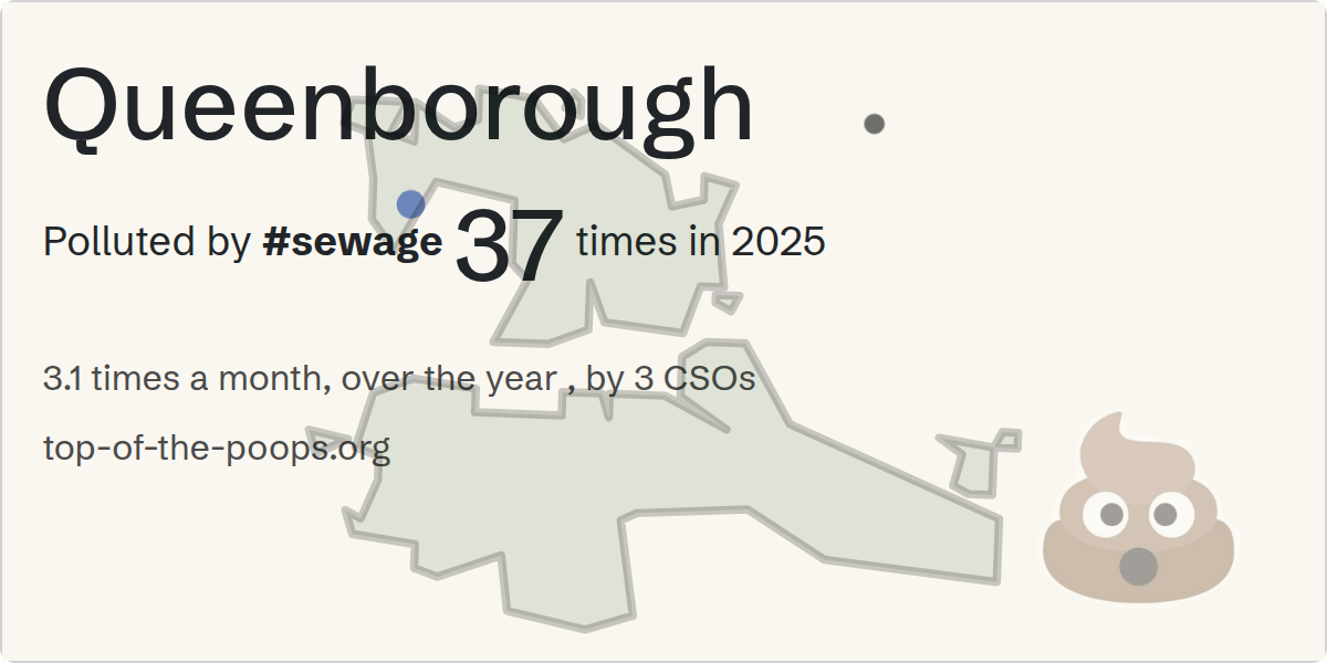 Sewage pollution map of Queenborough