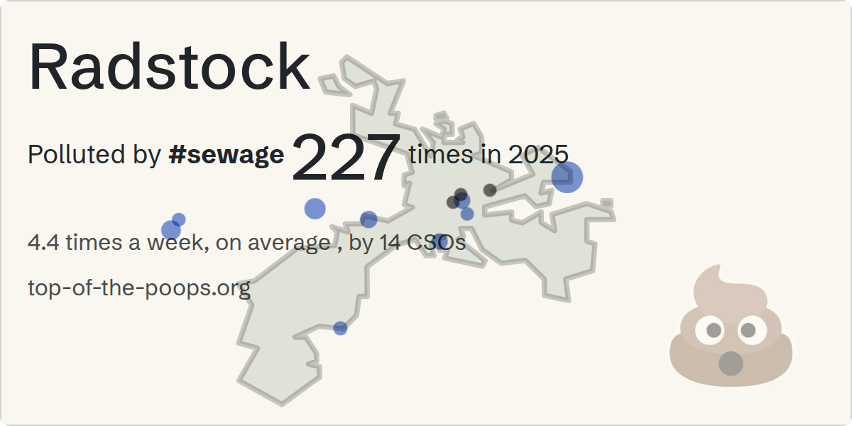 Sewage pollution map of Radstock
