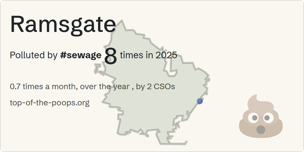 Sewage pollution map of Ramsgate