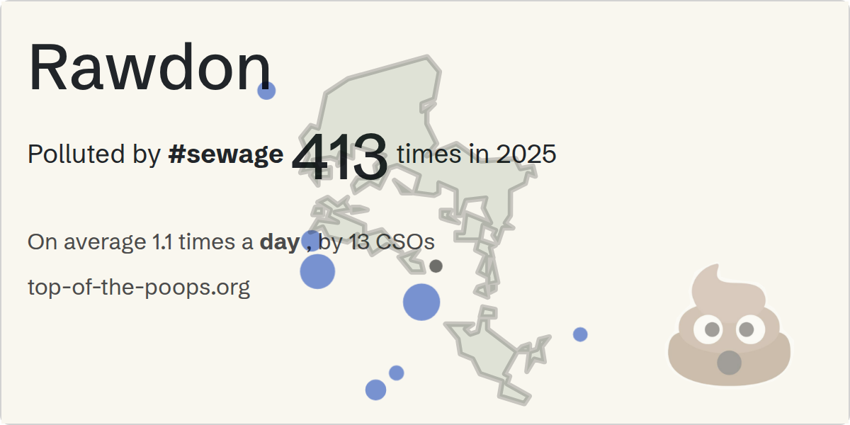 Sewage pollution map of Rawdon