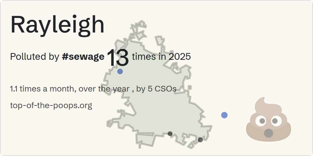 Sewage pollution map of Rayleigh