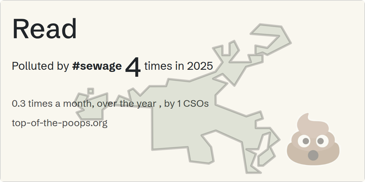 Sewage pollution map of Read