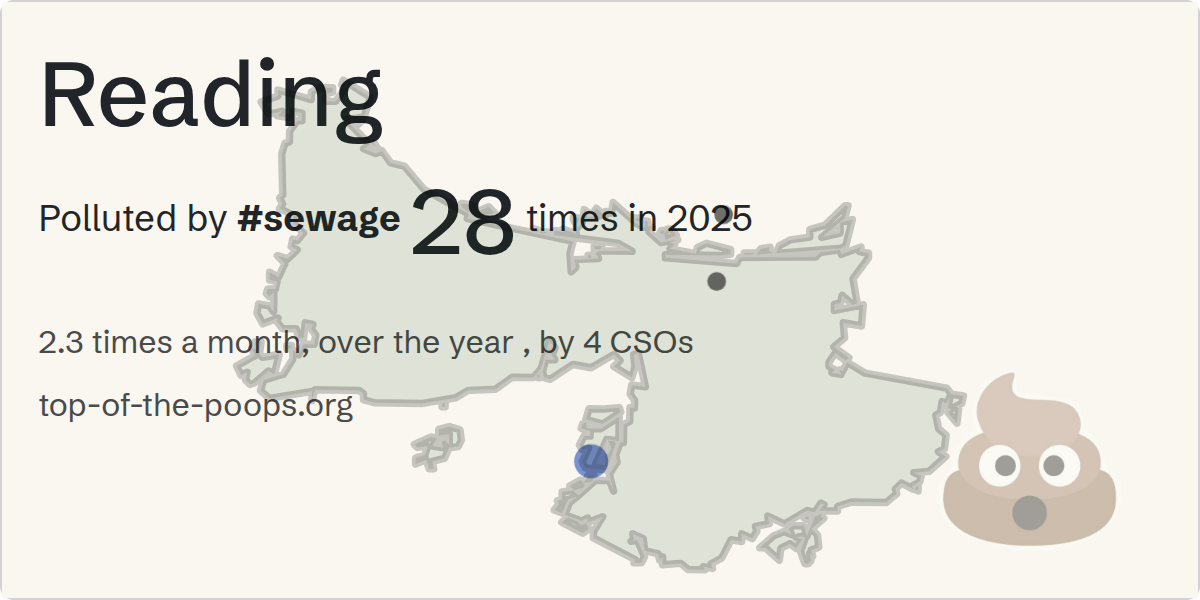 Sewage pollution map of Reading