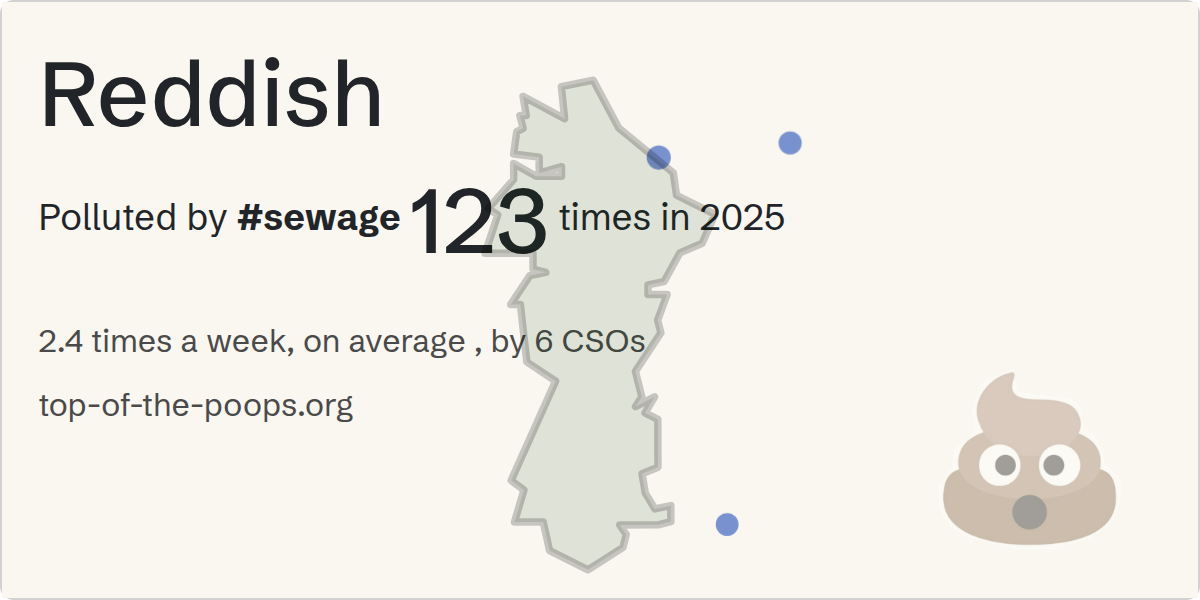 Sewage pollution map of Reddish