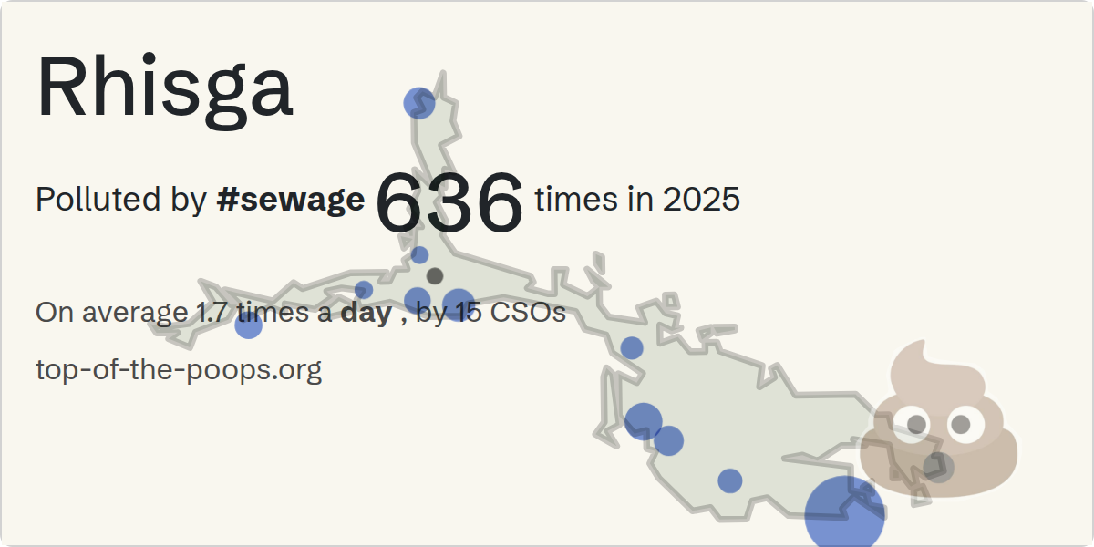Sewage pollution map of Rhisga