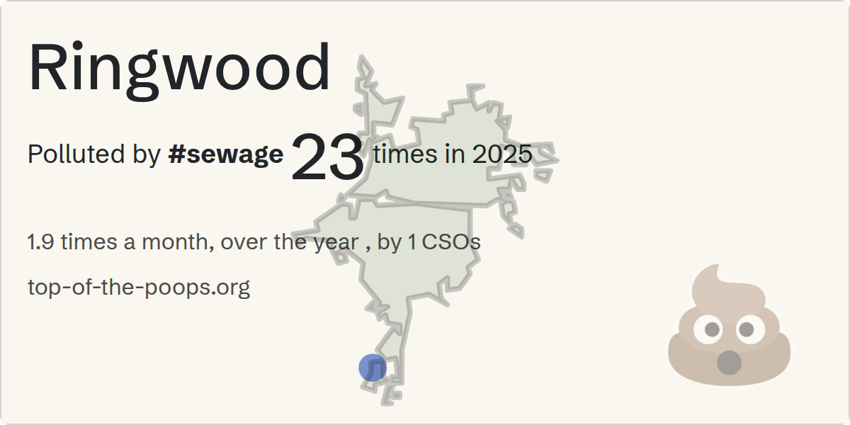 Sewage pollution map of Ringwood