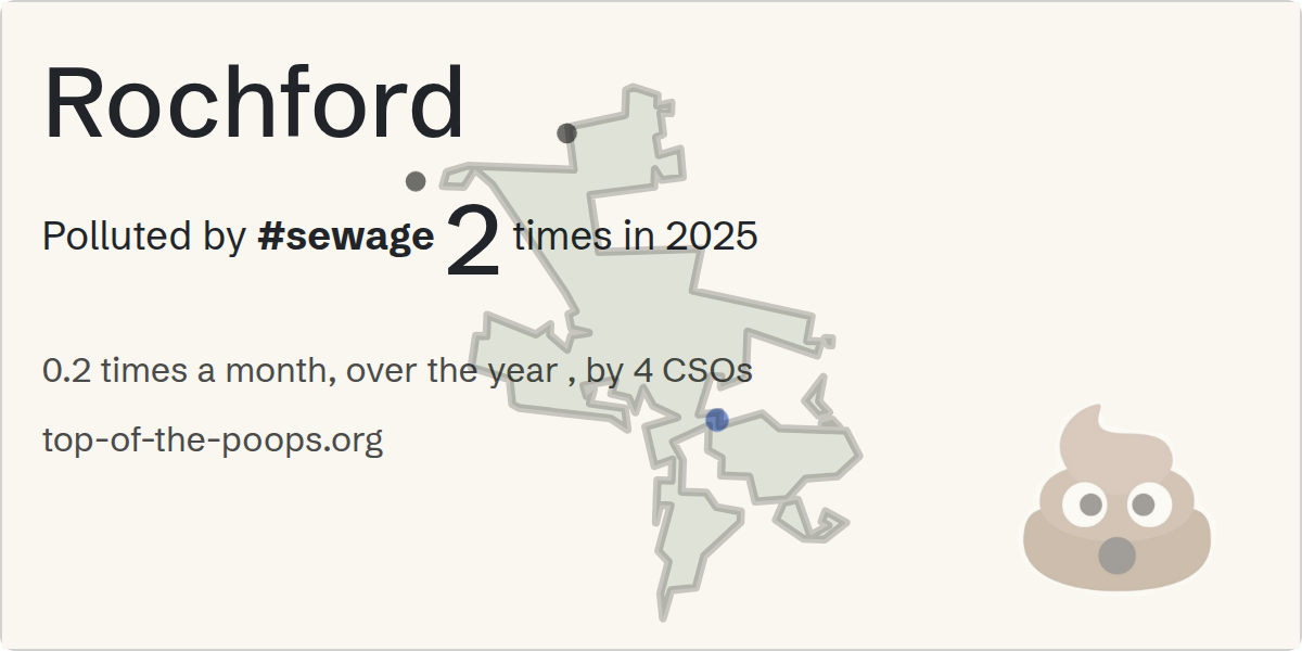 Sewage pollution map of Rochford